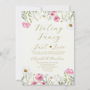 Wildflower Nothing Fancy Just Love Elopement Invitation