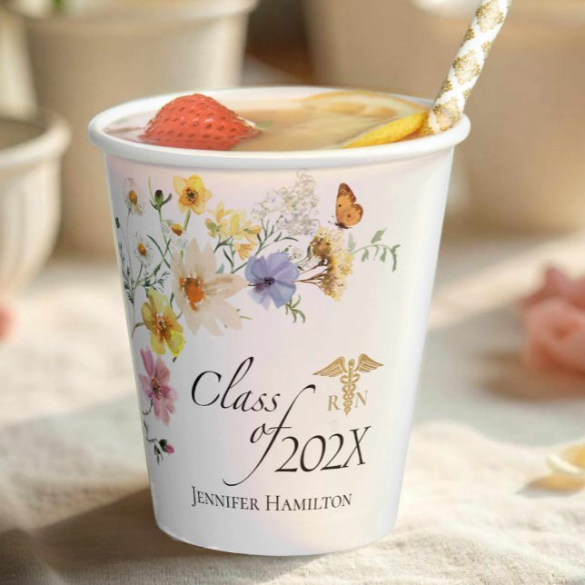 Wildflower Nursing School | Class of Graduation Paper Cups (Creator Uploaded)
