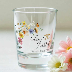Wildflower Nursing School   Class of Graduation Shot Glass
