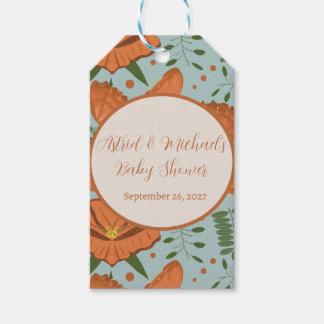Wildflower Orange Poppy Baby Shower| Spring Garden Gift Tags