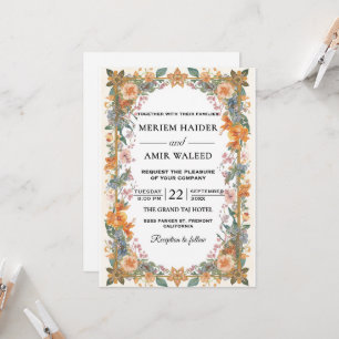 Wildflower Ornate Garden Floral Wedding Invitation