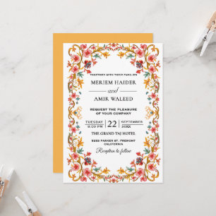 Wildflower Ornate Garden Floral Wedding Invitation