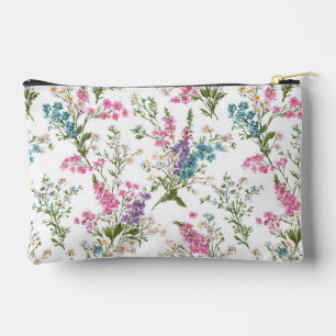 Wildflower Pastel Spring Floral Pattern Accessory Pouch