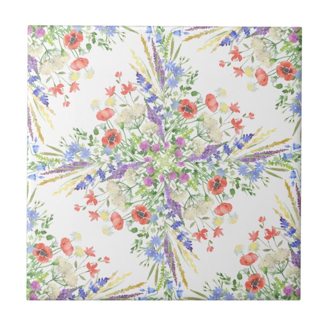 Wildflower Pattern Tile (Front)