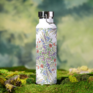Wildflower Pattern Water Bottle