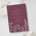 Wildflower Periwinkle Wedding Invitation<br><div class="desc">Wildflower Periwinkle Wedding Invitation</div>