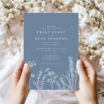 Wildflower Periwinkle Wedding Invitation<br><div class="desc">Wildflower Periwinkle Wedding Invitation</div>