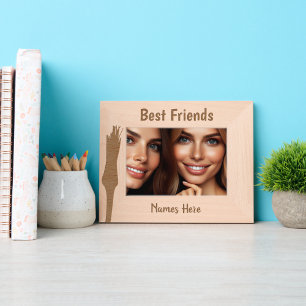 Wildflower Personalised Best Friend  Etched Frames