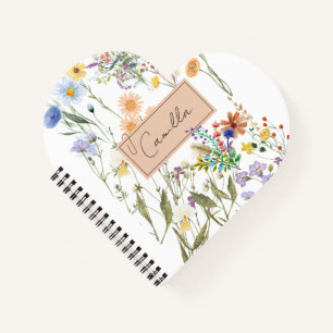 Wildflower Personalised Journal Customised Noteboo