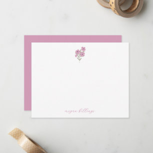 Wildflower Personalised Notecards - Thank You Card