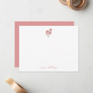 Wildflower Personalised Notecards - Thank You Card