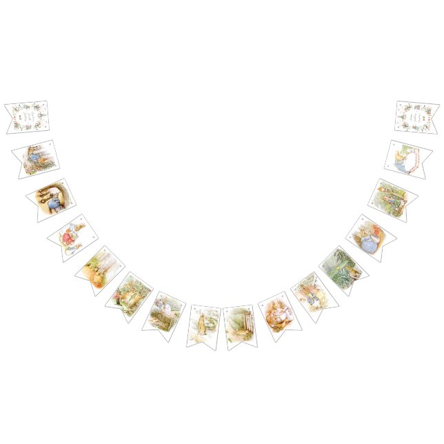 Wildflower Peter the Rabbit Birthday bunting  (All)