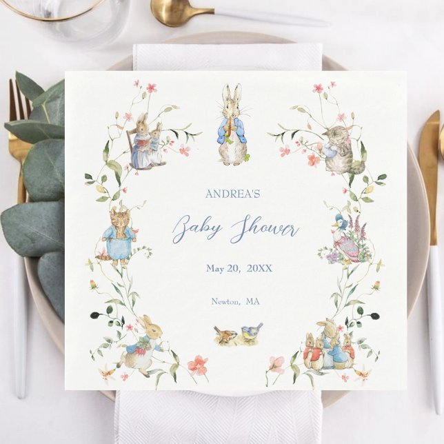Wildflower Peter the Rabbit Paper Napkin (Creator Uploaded)