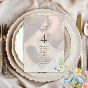 Wildflower Photo Wedding Seating Chart