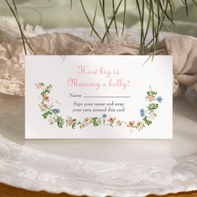 Wildflower Pink Bow How Big is Mummy’s Belly Enclosure Card (Creator Uploaded)