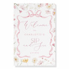 Wildflower Pink Bow Sip ans See Welcome
