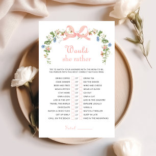 Wildflower Pink Bow Would She Rather Game