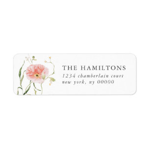 Wildflower Pink Watercolor Elegant Wedding