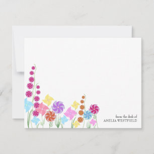 Wildflower Pinwheels Pretty Stylised Wild Flower Card