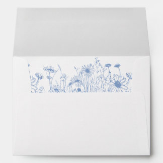 Wildflower Powder Blue Envelope