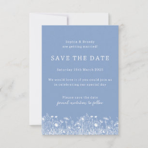 Wildflower Powder Blue Save The Date