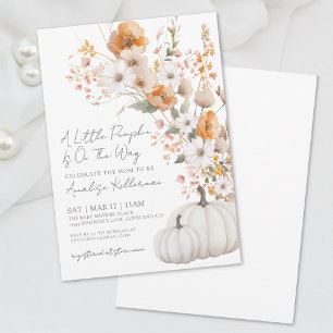 Wildflower Pumpkin Fall Baby Shower Invitation