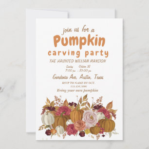Wildflower Pumpkin Picking Crew Invitation