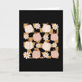 Wildflower Pumpkin Season Autumn Fall Leaves Thank Card