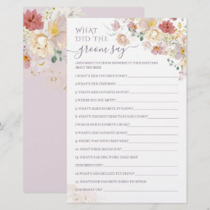 Wildflower Purple Bridal what did the groom say