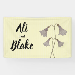 Wildflower Purple Watercolor Botanical Wedding Banner