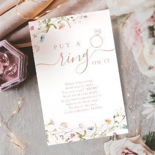 Wildflower put a ring on it bridal shower game