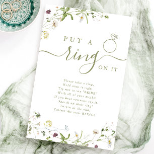Wildflower put a ring on it bridal shower game