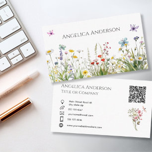 Wildflower QR code Business card