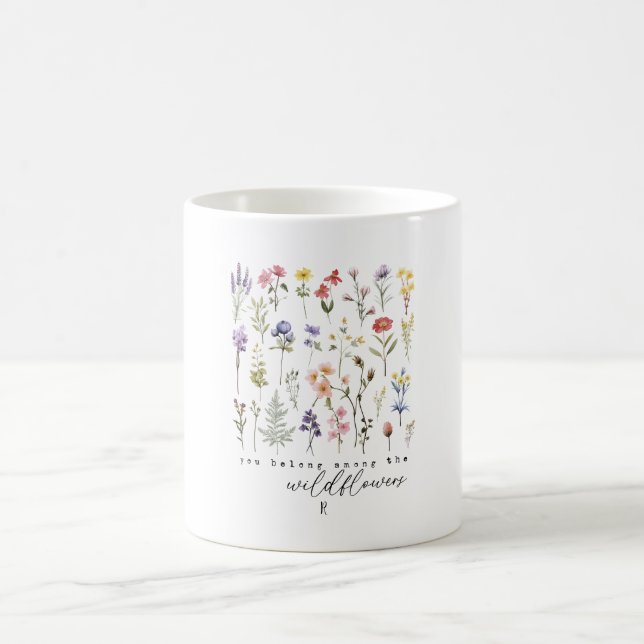 Wildflower Quote Sublimation  Coffee Mug (Center)