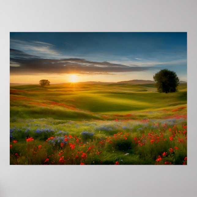Wildflower Radiance: Sunlit Haven Poster (Front)