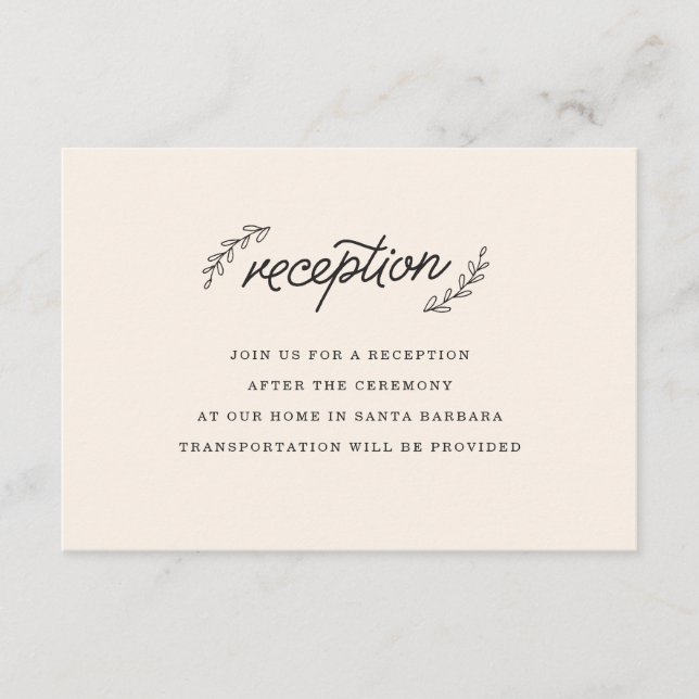 Wildflower Reception Insert (Front)