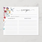 Wildflower Recipe Card