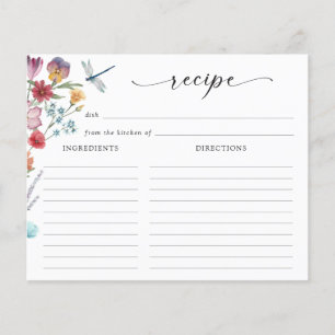 Wildflower Recipe Card