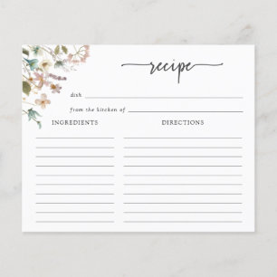 Wildflower Recipe Card