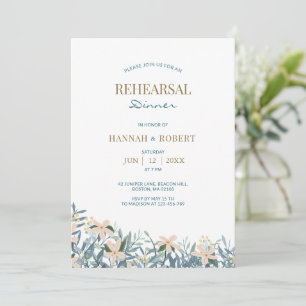 Wildflower Rehearsal Dinner Invitation