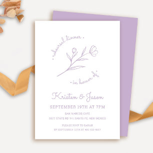 Wildflower Rehearsal Dinner Invitation in Lilac