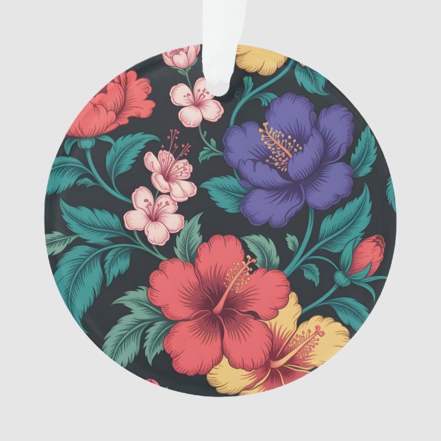 Wildflower Repeat Pattern Ornament (Front)