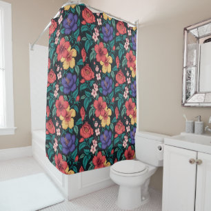 Wildflower Repeat Pattern Shower Curtain