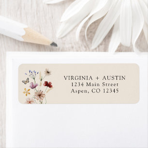 Wildflower Return Address Label