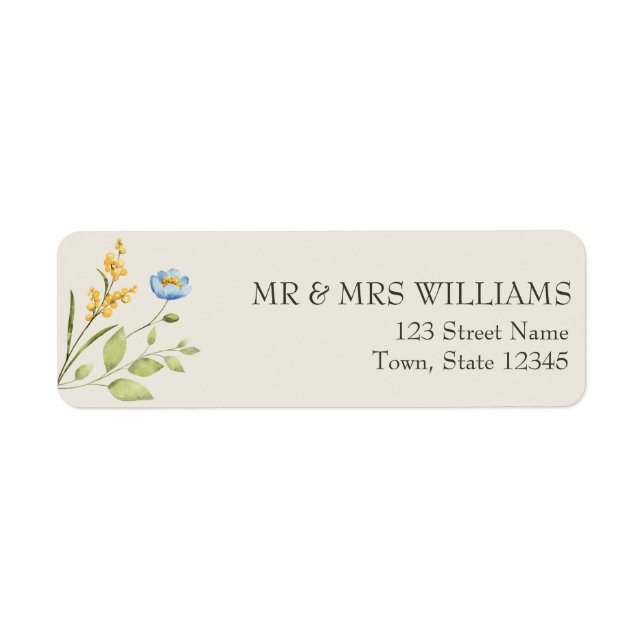 Wildflower Return Address Label (Front)