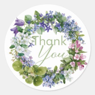 Wildflower Reverie     Thank You Classic Round Sticker