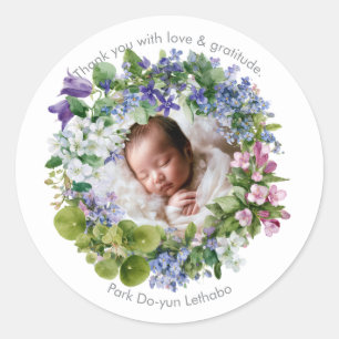 Wildflower Reverie     Thank You Classic Round Sticker