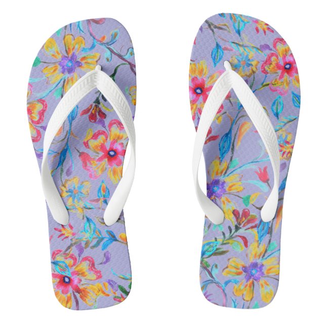 Wildflower Riot 2 Flip Flops (Footbed)