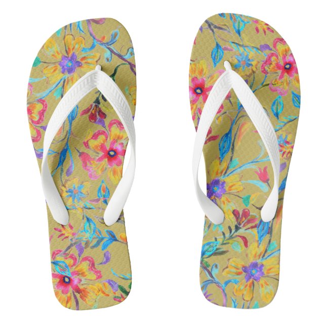Wildflower Riot Flip Flops (Footbed)