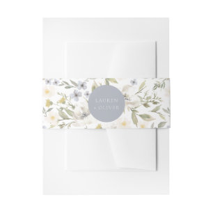 wildflower Romance Invitation Belly Band